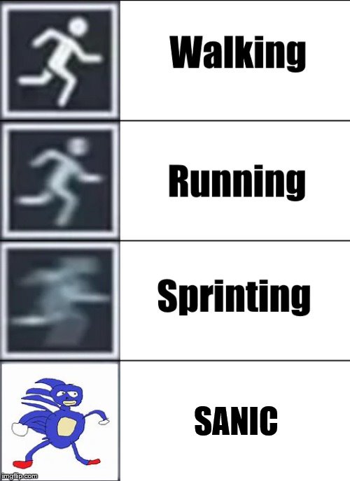 Very Fast | SANIC | image tagged in very fast | made w/ Imgflip meme maker