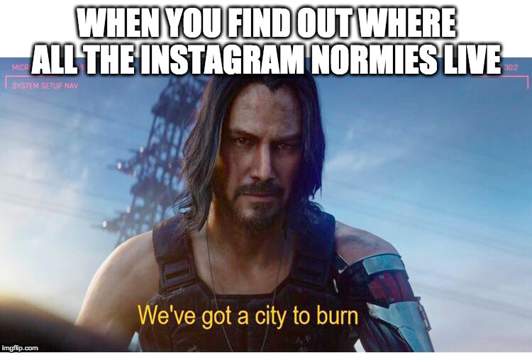 WHEN YOU FIND OUT WHERE ALL THE INSTAGRAM NORMIES LIVE | image tagged in dank memes | made w/ Imgflip meme maker