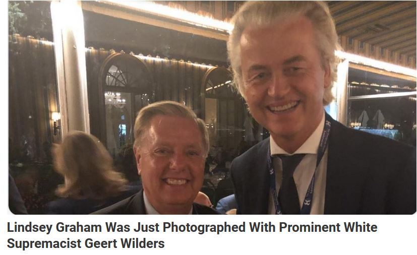 Lindsey Graham and Geert Wilders in Love Blank Meme Template