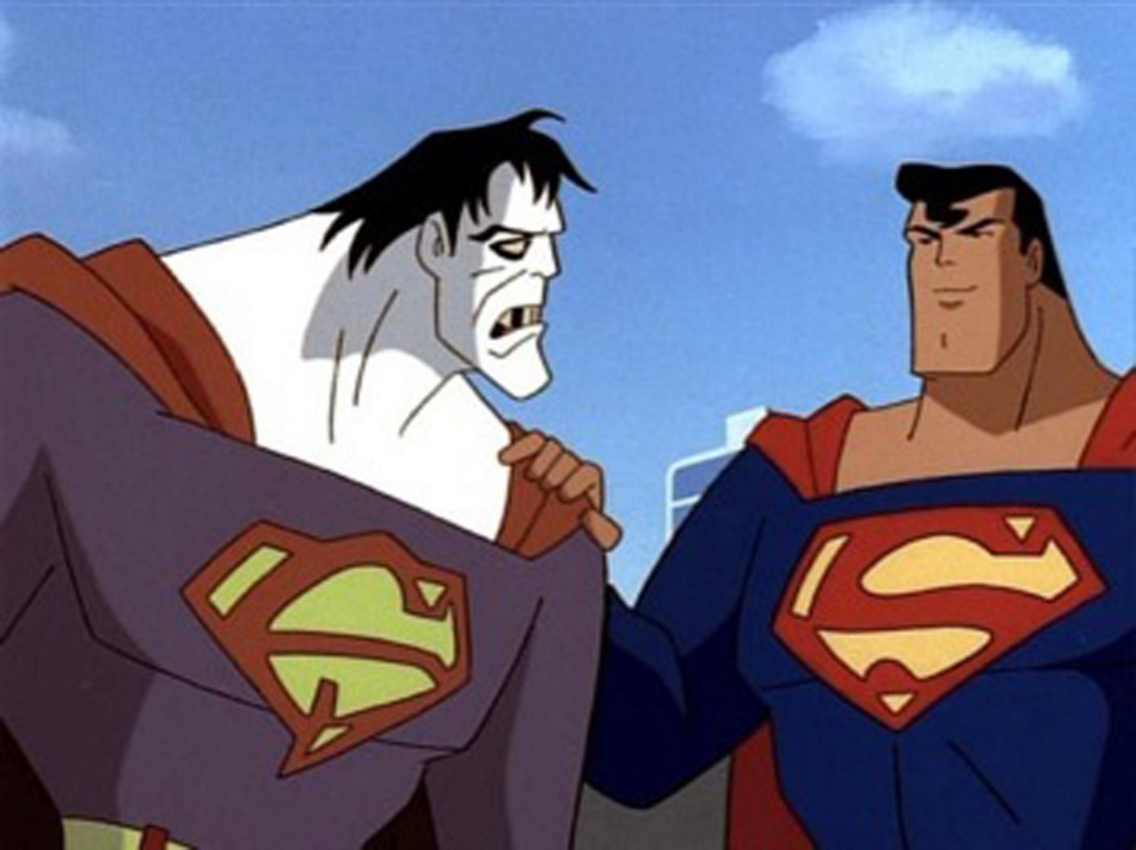 Superman and Bizarro Blank Meme Template