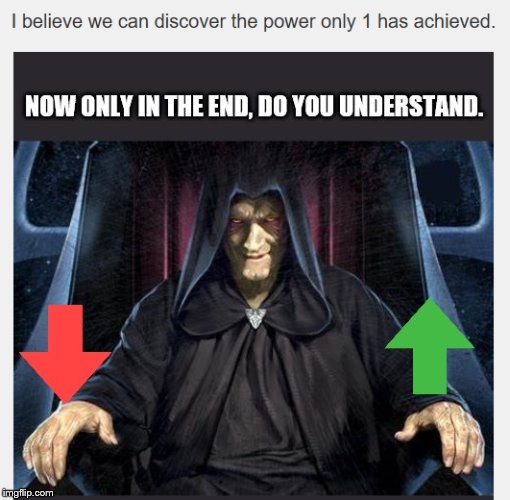 L | image tagged in emperor palpatine,upvotes,democracy | made w/ Imgflip meme maker