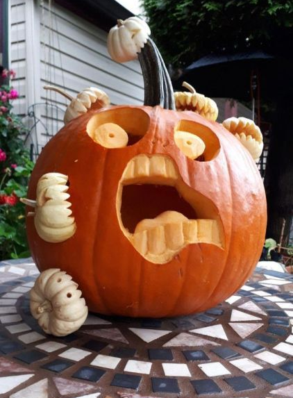 Screaming Pumpkin Blank Meme Template