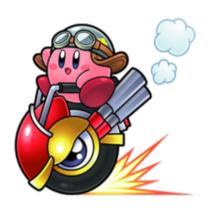 Kirby on a wheelie Blank Meme Template