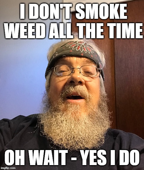 smoke weed all the time | I DON'T SMOKE WEED ALL THE TIME; OH WAIT - YES I DO | image tagged in weed,smoke weed,pot,hippie | made w/ Imgflip meme maker