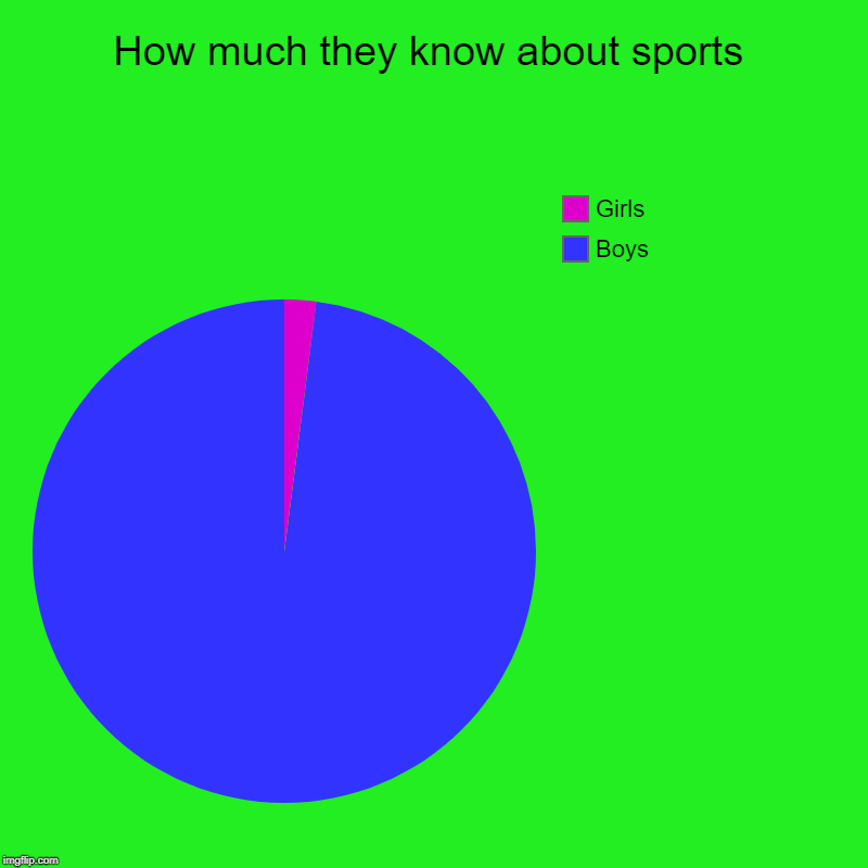 How much they know about sports | Boys, Girls | image tagged in charts,pie charts | made w/ Imgflip chart maker