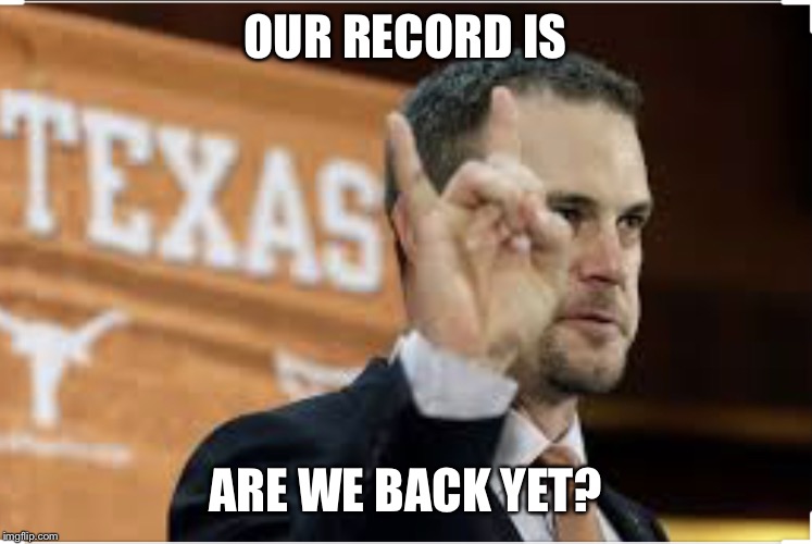 Herman’s Horns | OUR RECORD IS; ARE WE BACK YET? | image tagged in hermans horns | made w/ Imgflip meme maker