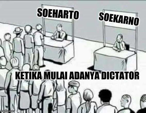 Just a Meme | SOEHARTO; SOEKARNO; KETIKA MULAI ADANYA DICTATOR | image tagged in politics,memes | made w/ Imgflip meme maker