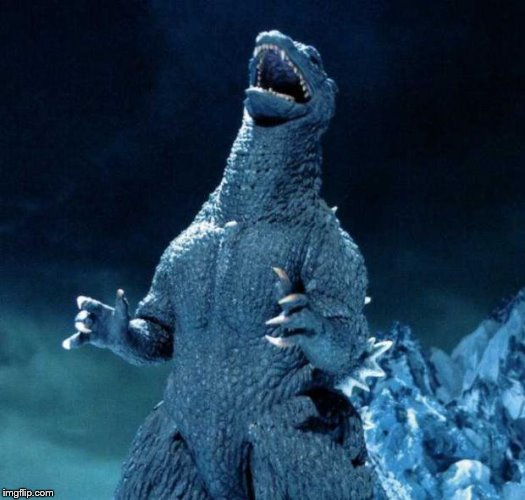 Laughing Godzilla | image tagged in laughing godzilla | made w/ Imgflip meme maker