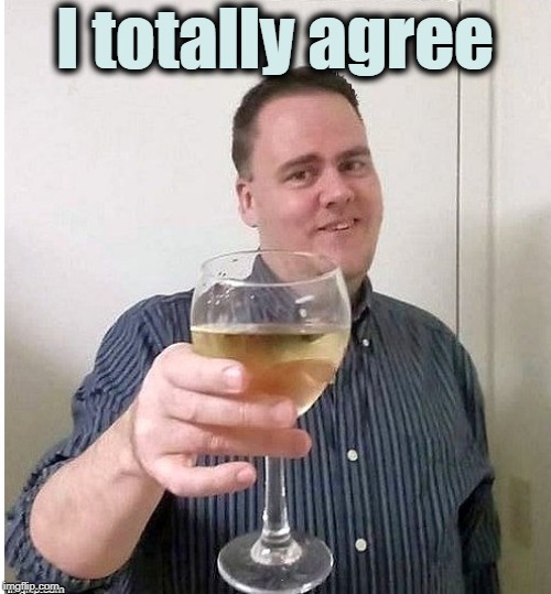 cheers | I totally agree | image tagged in cheers | made w/ Imgflip meme maker