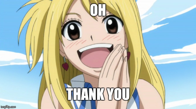 happy lucy | OH THANK YOU | image tagged in happy lucy | made w/ Imgflip meme maker