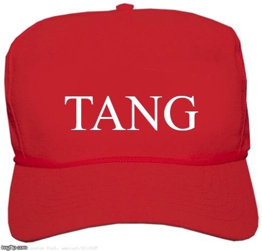 Astronauts Love | TANG | image tagged in blank red maga hat,tang,astronauts | made w/ Imgflip meme maker