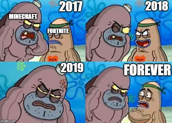 How Tough Are You Meme | 2018; 2017; MINECRAFT; FORTNITE; FOREVER; 2019 | image tagged in memes,how tough are you | made w/ Imgflip meme maker