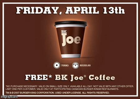 Friday the 13th Coffee | image tagged in gifs,coffee | made w/ Imgflip images-to-gif maker