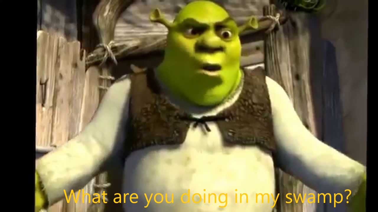 What are you doing in my swamp? Blank Meme Template