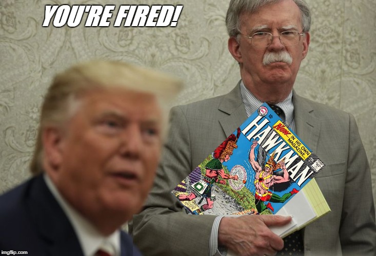 The Apprentice DC | YOU'RE FIRED! | image tagged in bolton,bolton 2020,hawkman,the apprentice | made w/ Imgflip meme maker
