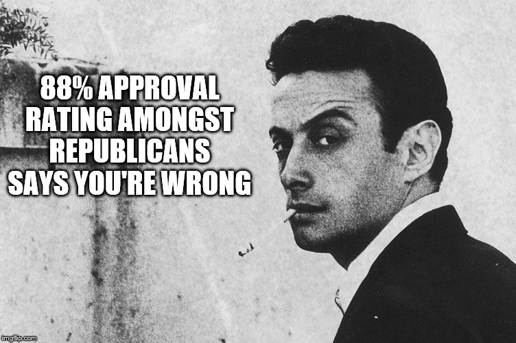 88% APPROVAL RATING AMONGST REPUBLICANS SAYS YOU'RE WRONG | made w/ Imgflip meme maker