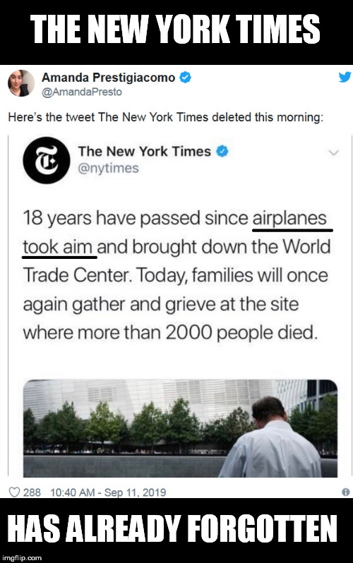 THE NEW YORK TIMES HAS ALREADY FORGOTTEN | made w/ Imgflip meme maker