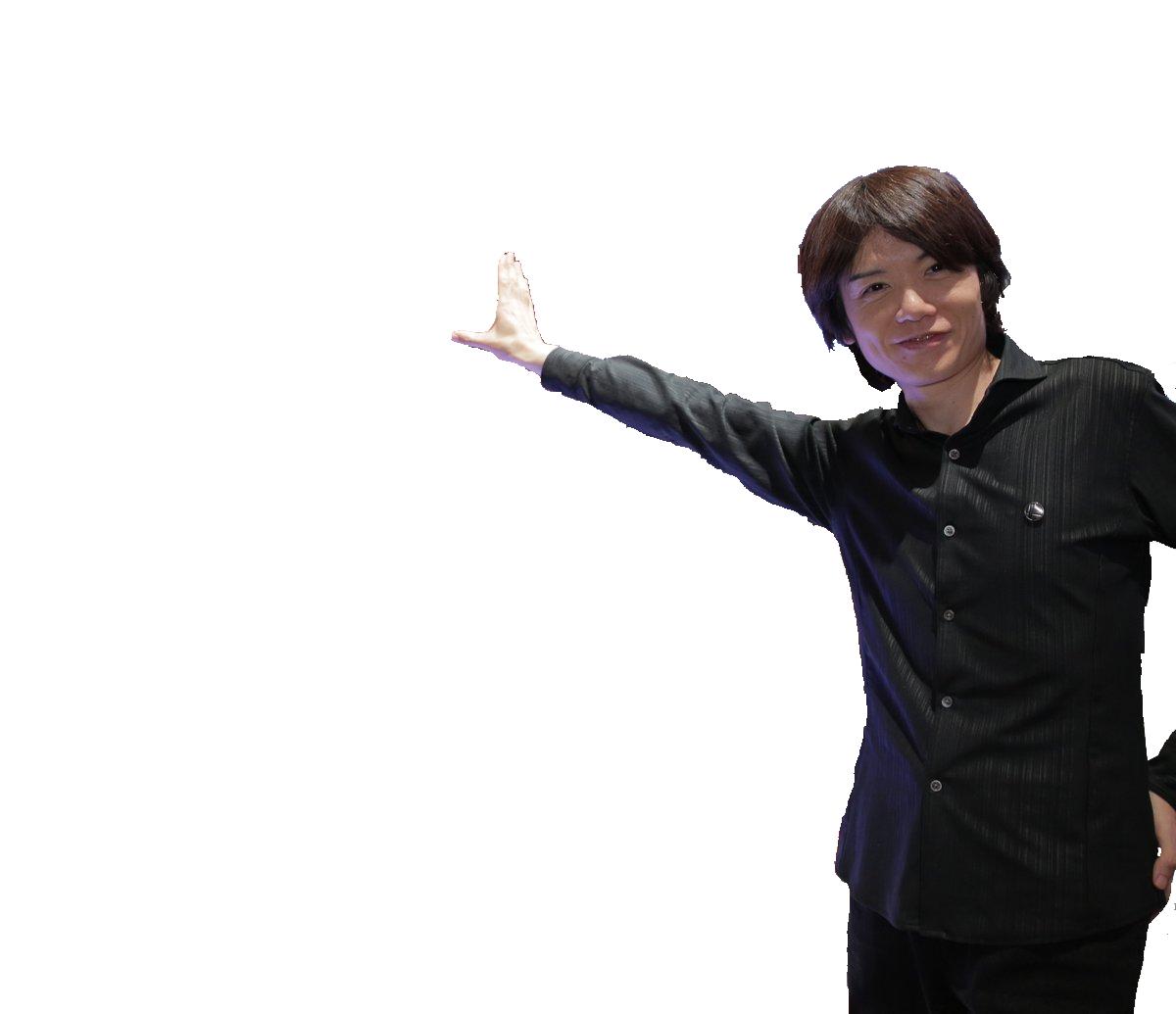 High Quality Masahiro Sakurai leans on Blank Meme Template