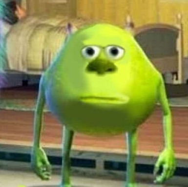 High Quality Mike wasowski sully face swap Blank Meme Template
