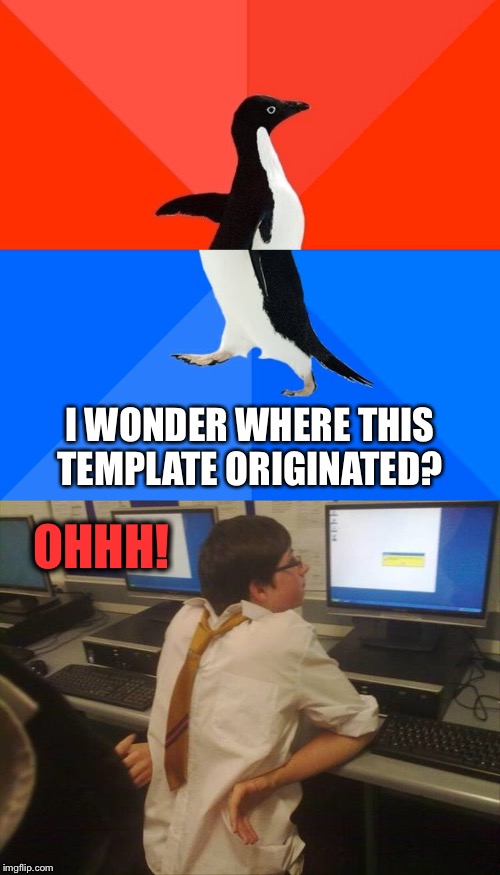 Hurts to look at. | I WONDER WHERE THIS TEMPLATE ORIGINATED? OHHH! | image tagged in memes,socially awesome awkward penguin,messed up,illusion,funny | made w/ Imgflip meme maker