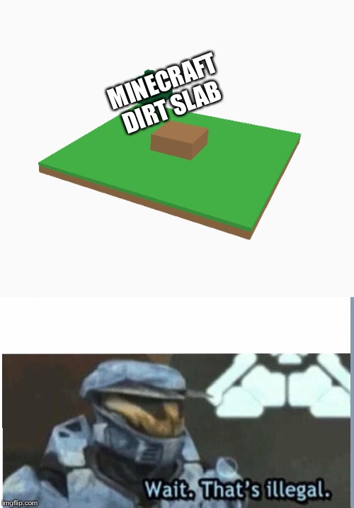 MINECRAFT DIRT SLAB | image tagged in wait that's illegal | made w/ Imgflip meme maker