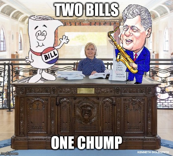 YouTube's latest viral video craze! |  TWO BILLS; ONE CHUMP | image tagged in hillary clinton,hillary emails,crazy lady,artist,liberal logic,crooked hillary | made w/ Imgflip meme maker