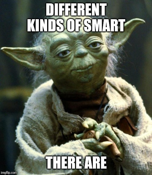 Star Wars Yoda Meme | DIFFERENT KINDS OF SMART THERE ARE | image tagged in memes,star wars yoda | made w/ Imgflip meme maker