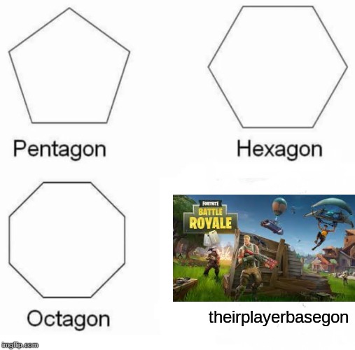 Pentagon Hexagon Octagon | theirplayerbasegon | image tagged in memes,pentagon hexagon octagon | made w/ Imgflip meme maker