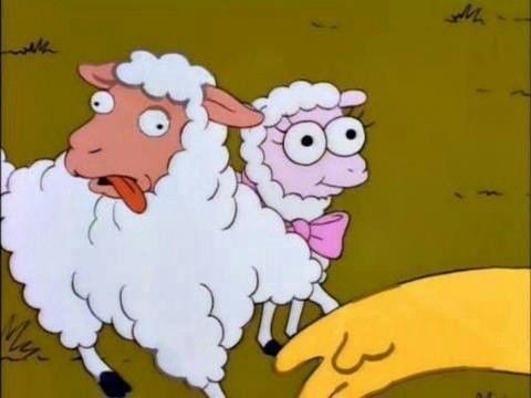 High Quality Simpson sheep Blank Meme Template