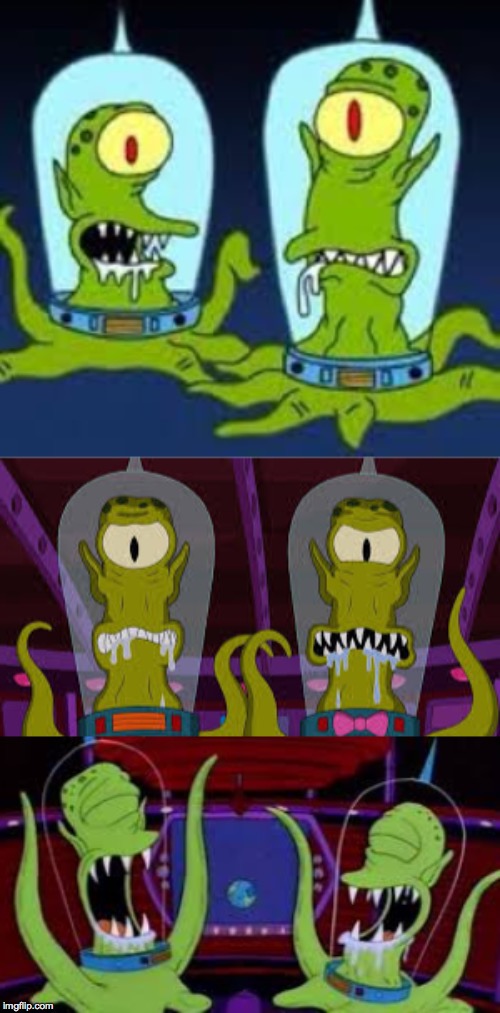 Bad pun Kang and Kodos Blank Meme Template