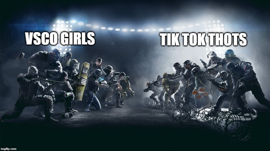 TIK TOK THOTS; VSCO GIRLS | image tagged in funny memes | made w/ Imgflip meme maker