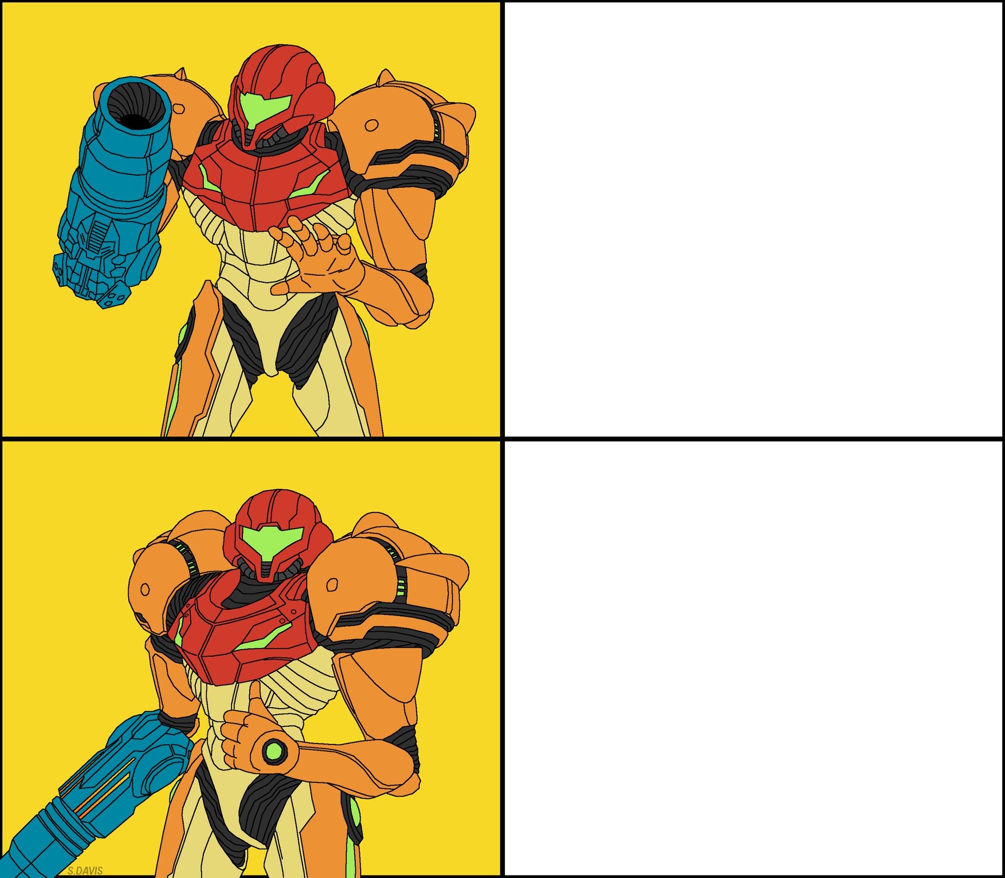 High Quality Metroid Yes Metroid No Blank Meme Template