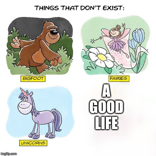 Things That Don't Exist | A GOOD LIFE | image tagged in things that don't exist | made w/ Imgflip meme maker