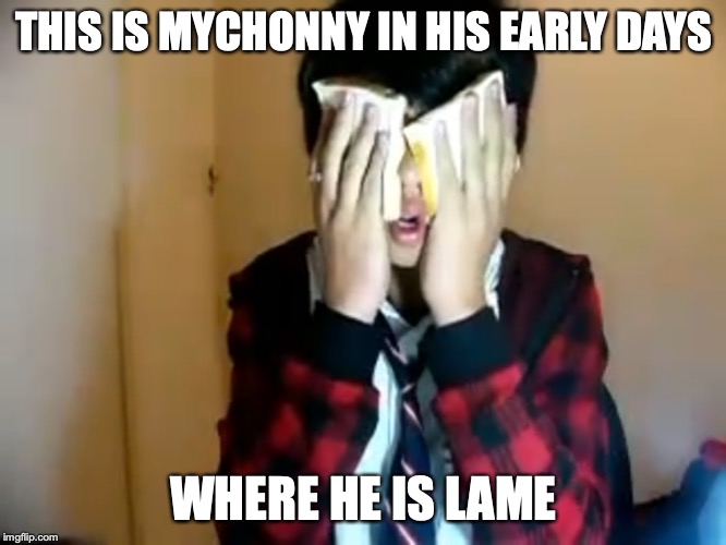 Face Sandwich | THIS IS MYCHONNY IN HIS EARLY DAYS; WHERE HE IS LAME | image tagged in face,sandwich,mychonny,youtube,memes | made w/ Imgflip meme maker