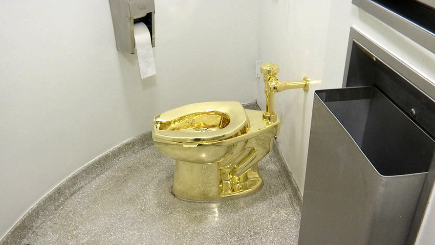 Gold Toilet Blank Meme Template