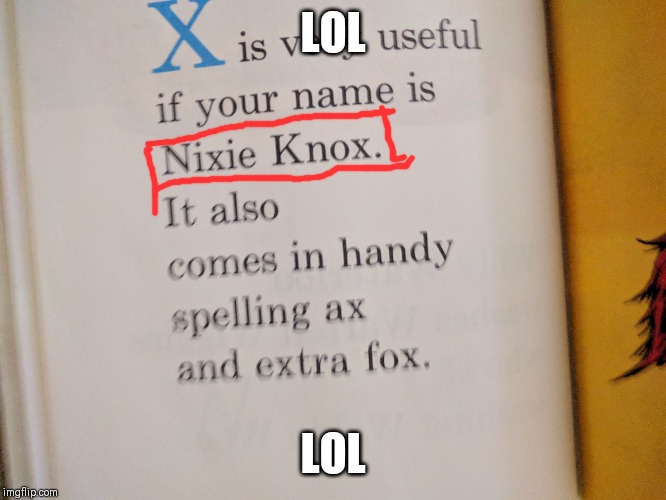 Nixie Knox | LOL; LOL | image tagged in nixieknox | made w/ Imgflip meme maker