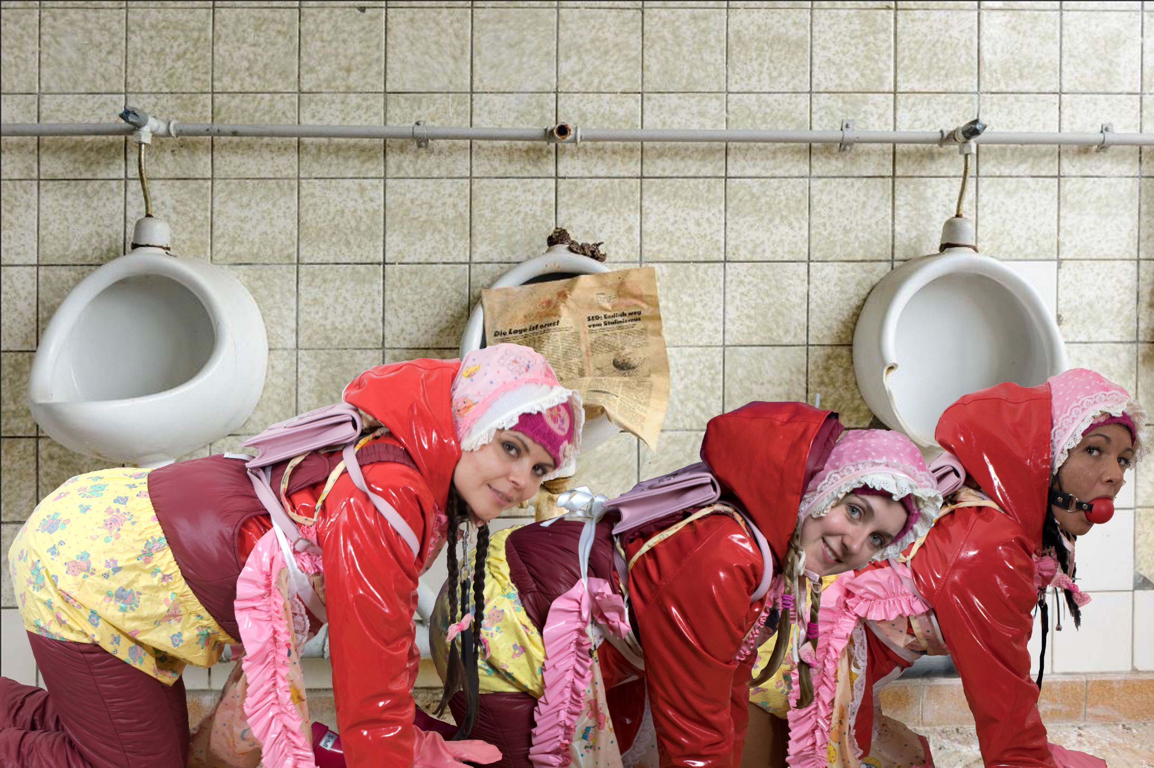 Toilettennutten in Gummiburka Blank Meme Template