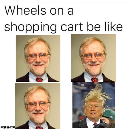shopping cart wheels | image tagged in shopping cart wheels,howie hawkins,donald trump,green party,republican | made w/ Imgflip meme maker