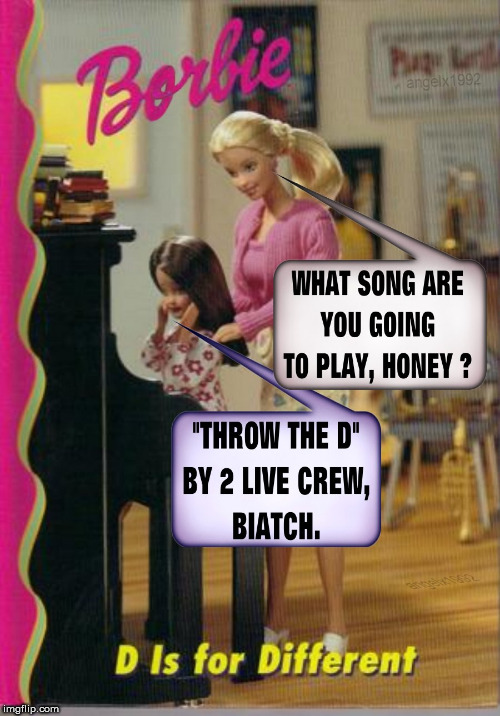 image tagged in barbie,music,old school,songs,piano,dolls | made w/ Imgflip meme maker