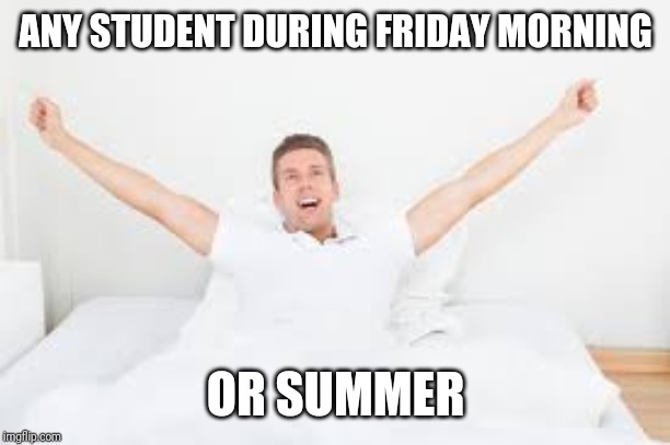 Yawn | ANY STUDENT DURING FRIDAY MORNING; OR SUMMER | image tagged in stretch | made w/ Imgflip meme maker