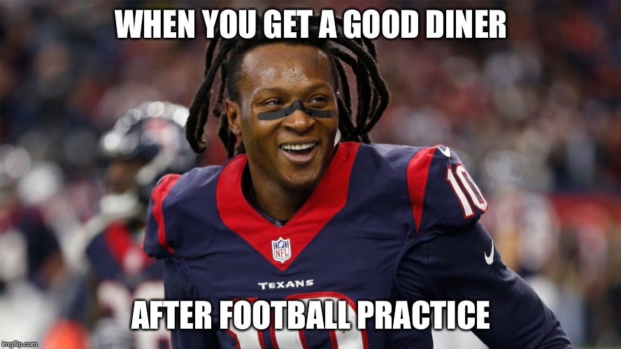 WHEN YOU GET A GOOD DINER; AFTER FOOTBALL PRACTICE | image tagged in bruh | made w/ Imgflip meme maker