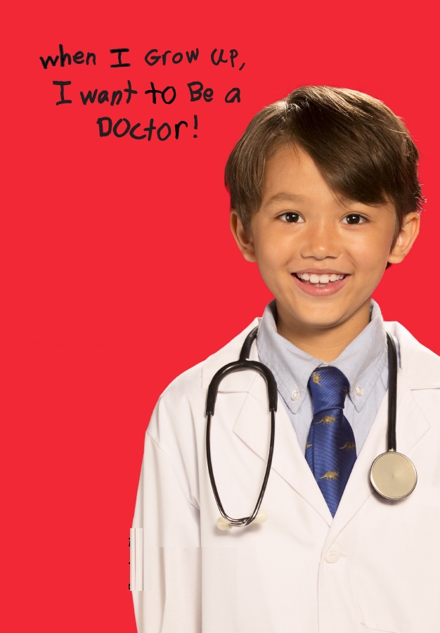 Hispanic Boy wants to be a doctor Blank Meme Template