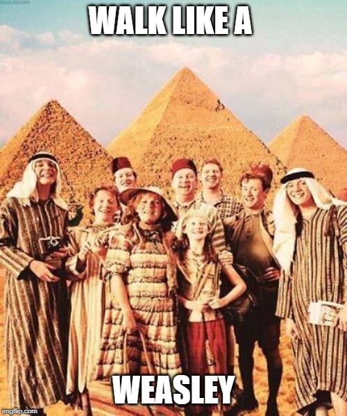 Walk like an Egyptian mixed with harry potter gets you.... | WALK LIKE A; WEASLEY | image tagged in ron weasley,egypt,the bangels,harry potter,walk like an egyptain,weasley | made w/ Imgflip meme maker