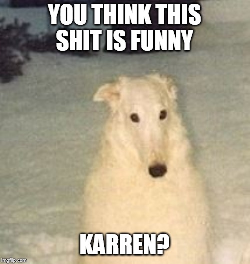 YOU THINK THIS SHIT IS FUNNY KARREN? | made w/ Imgflip meme maker