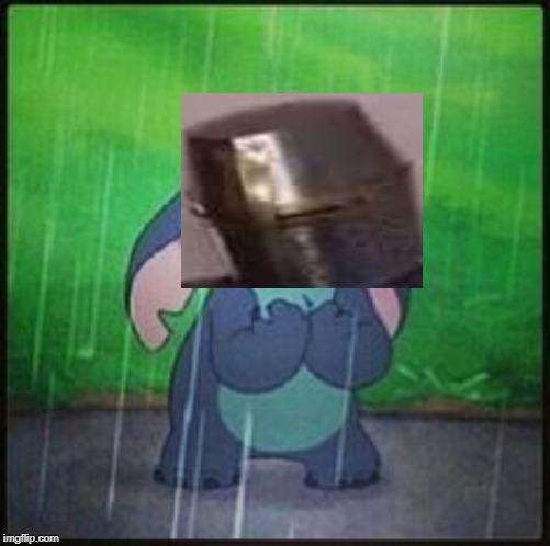Stitch in the rain | image tagged in stitch in the rain | made w/ Imgflip meme maker