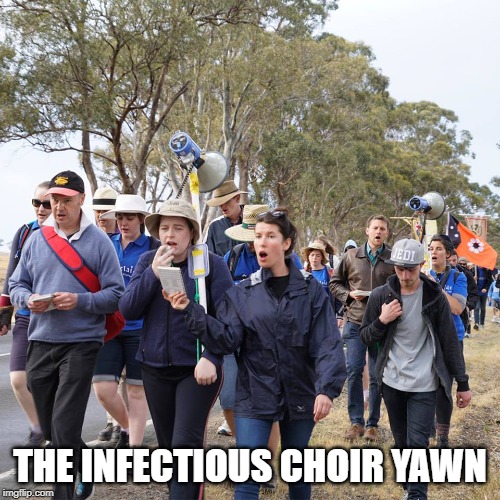 yawn | THE INFECTIOUS CHOIR YAWN | image tagged in yawn | made w/ Imgflip meme maker