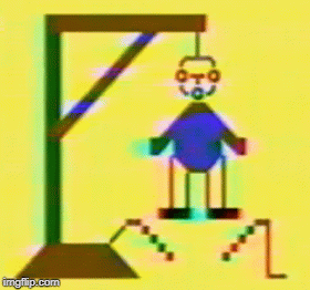 C64 Hangman | image tagged in gifs,c64 | made w/ Imgflip images-to-gif maker