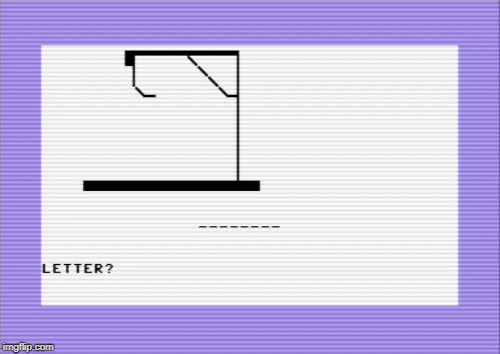 Hangman C64 | image tagged in gifs,c64 | made w/ Imgflip images-to-gif maker