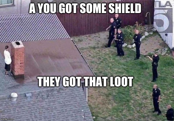 Fortnite meme | A YOU GOT SOME SHIELD; THEY GOT THAT LOOT | image tagged in fortnite meme | made w/ Imgflip meme maker