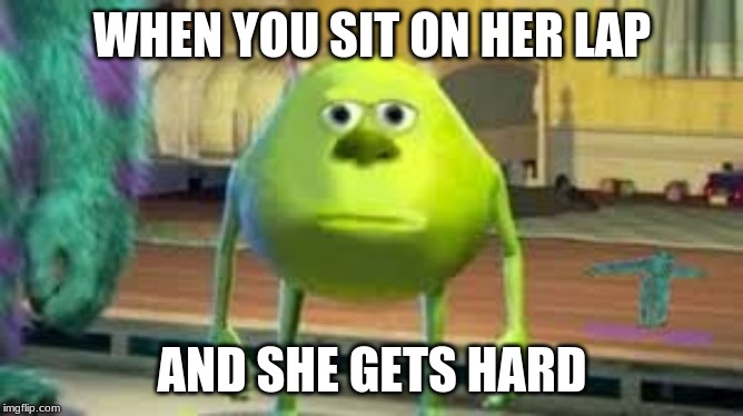 WHEN YOU SIT ON HER LAP; AND SHE GETS HARD | made w/ Imgflip meme maker